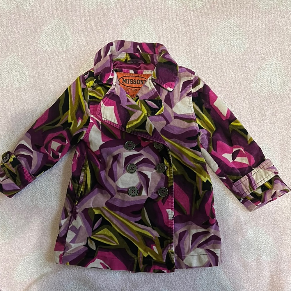 Missoni Kids Floral Double-Breasted Coat